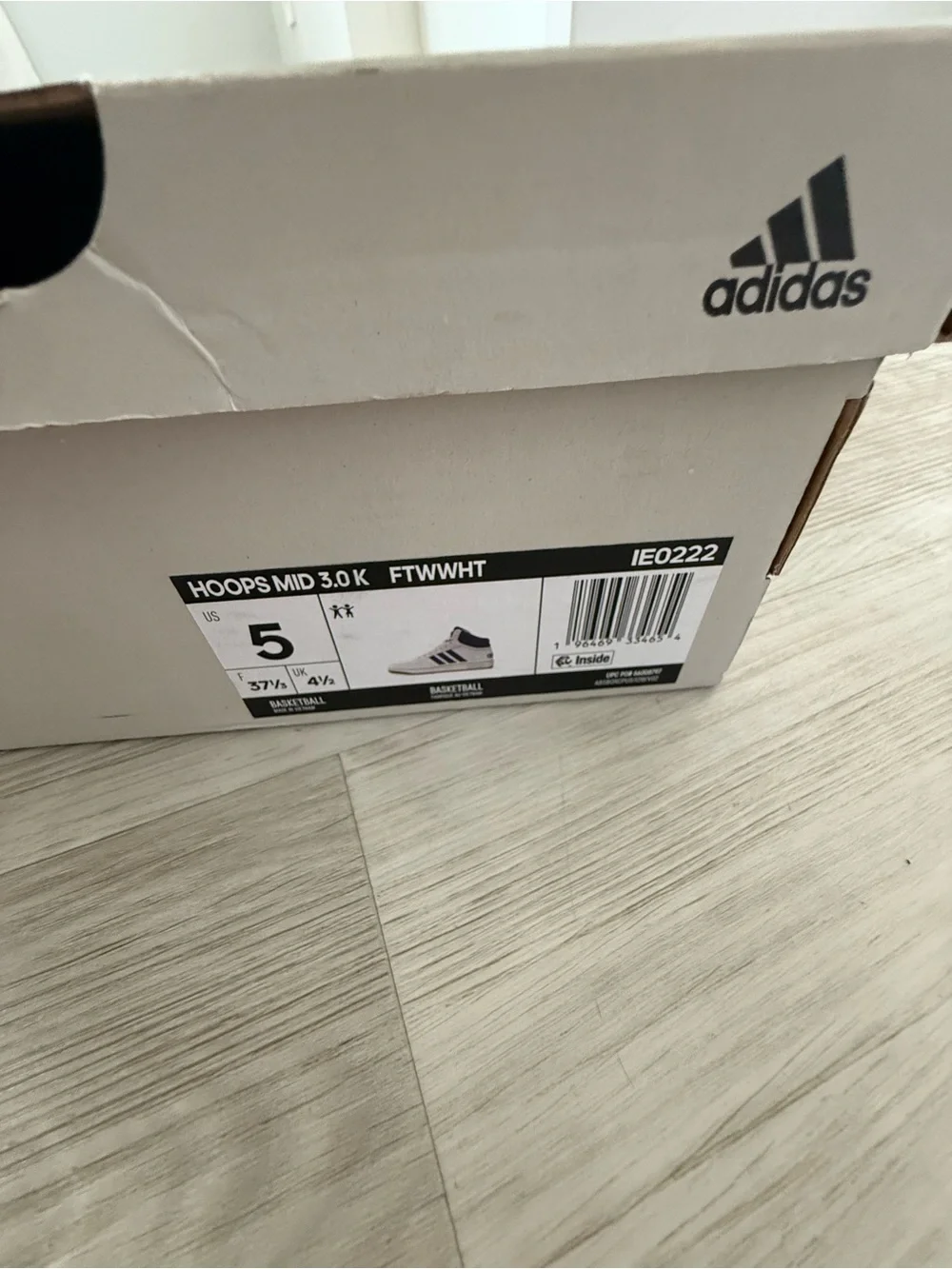 Adidas Hoops 3.0 Mid K 'White Royal Blue'